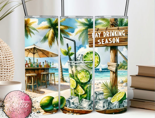 Day Drinking Season 20oz Skinny Tumbler