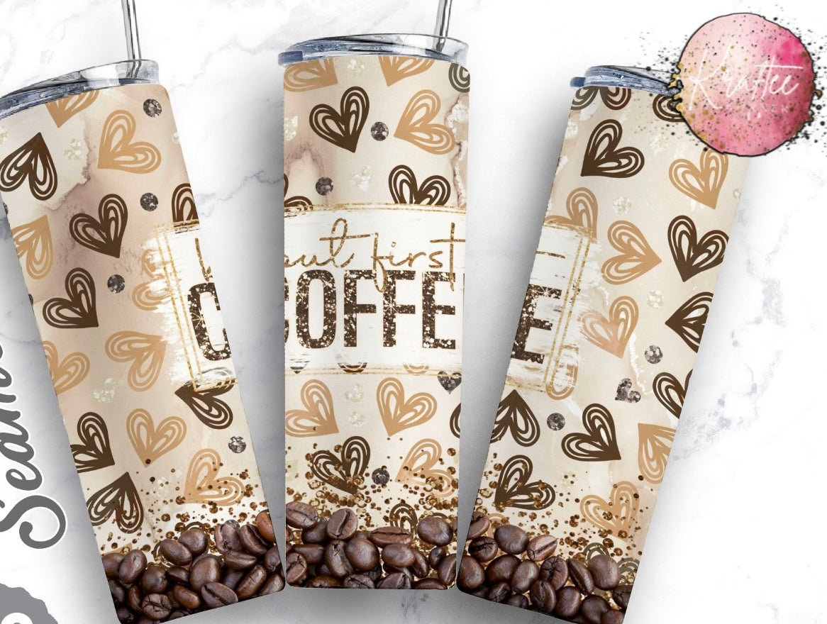 But First Coffee 20oz Skinny Tumbler