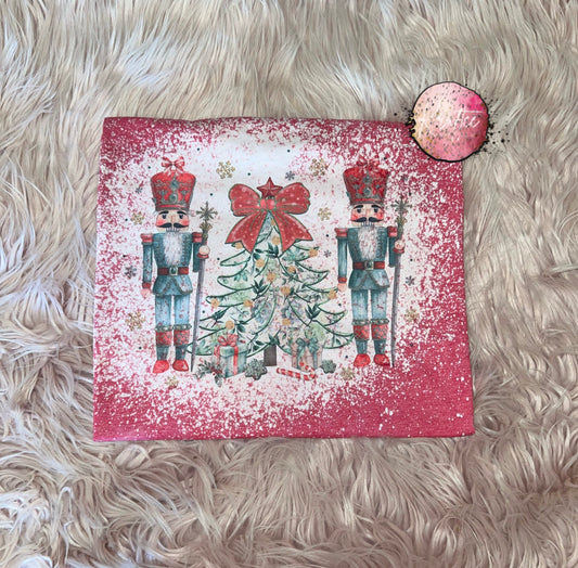 Christmas Nutcrackers Bleached Unisex T-shirt