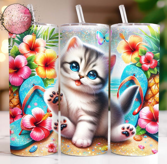 Beach Cat 20oz Skinny Tumbler