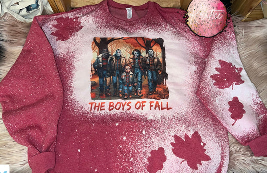 Boys of Fall Horror Bleached Crewneck Sweatshirt