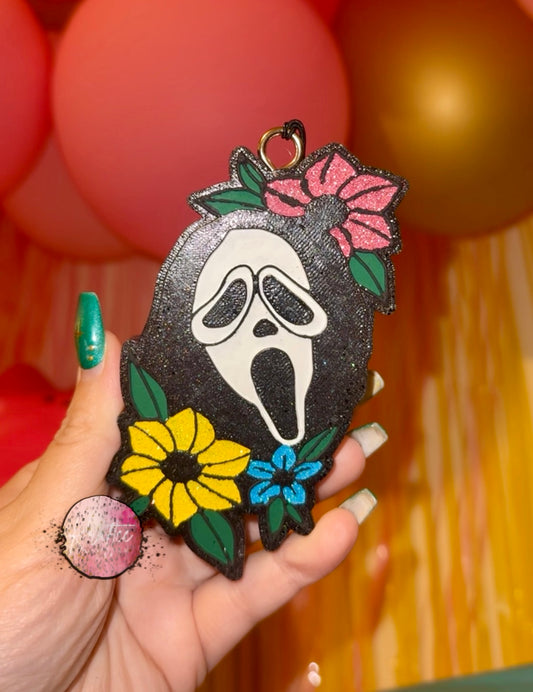 Floral Ghostface Car Freshie