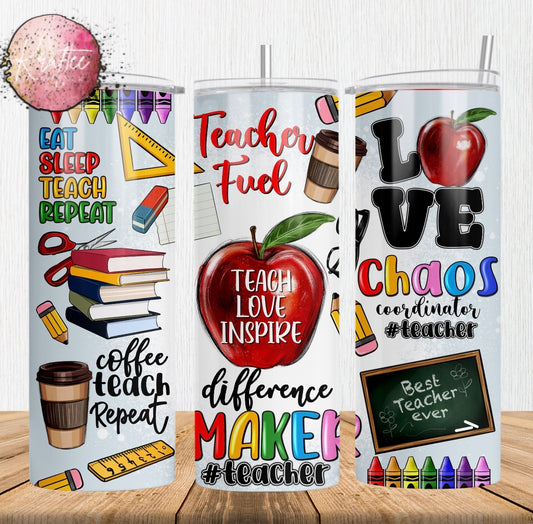 Teacher 20oz Skinny Tumbler