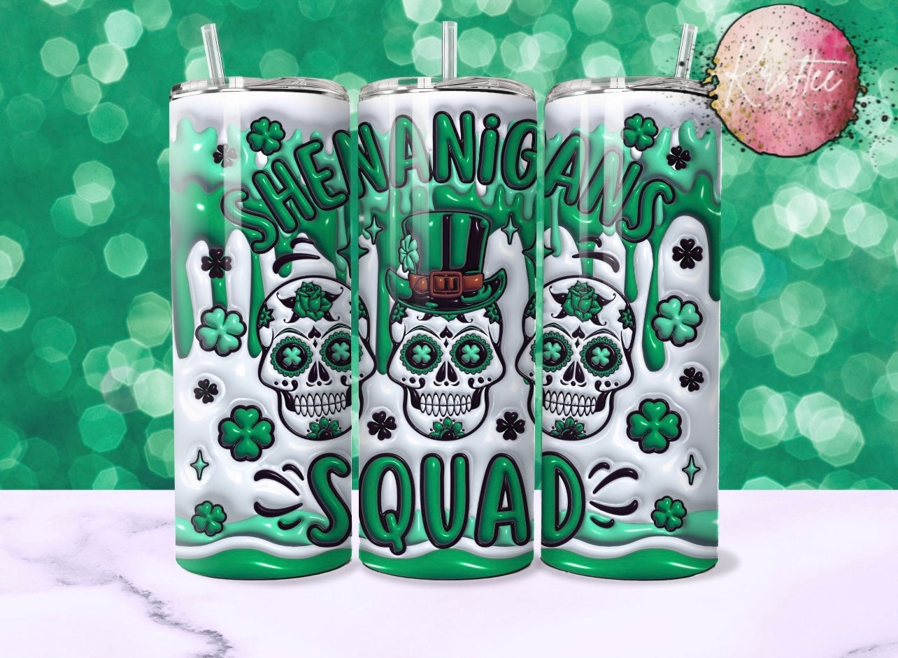 Shenanigans Squad 20oz Skinny Tumbler
