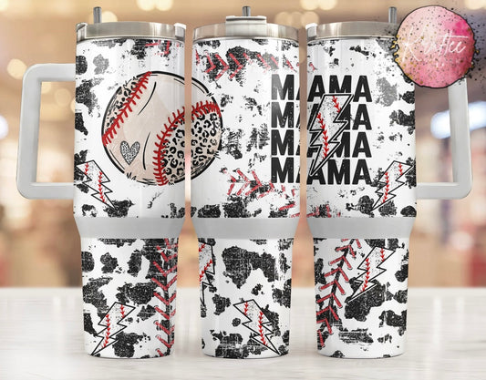 Baseball Mama Bolt 40oz Tumbler