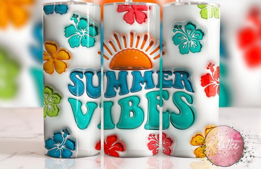 Summer Vibes 20oz Skinny Tumbler