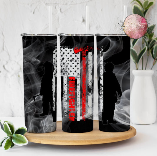 Firefighter 20oz Skinny Tumbler