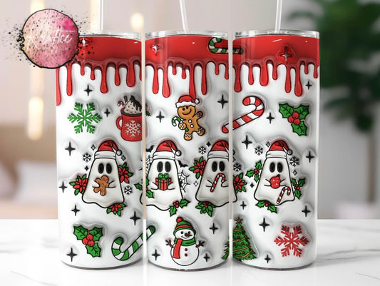 Christmas Ghosts 20oz Skinny Tumbler