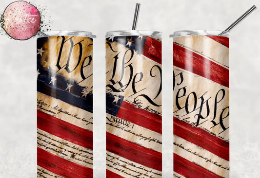 We The People 20oz Skinny Tumbler