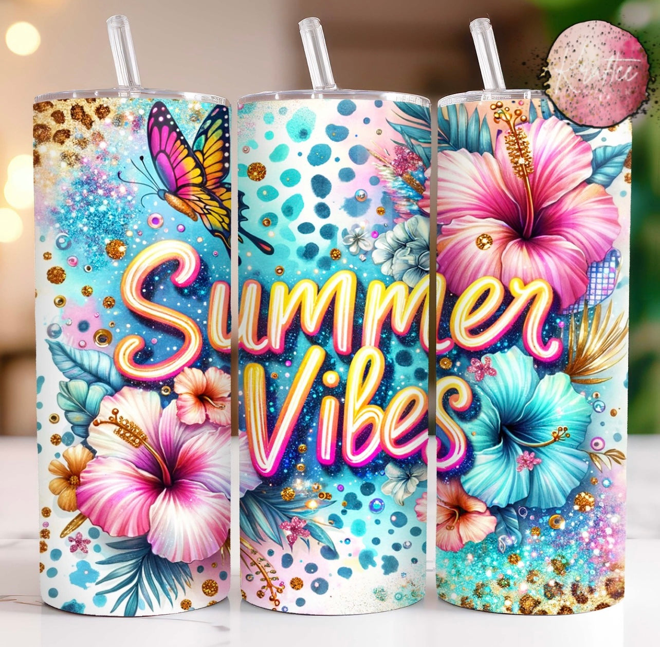 Summer Vibes 20oz Skinny Tumbler