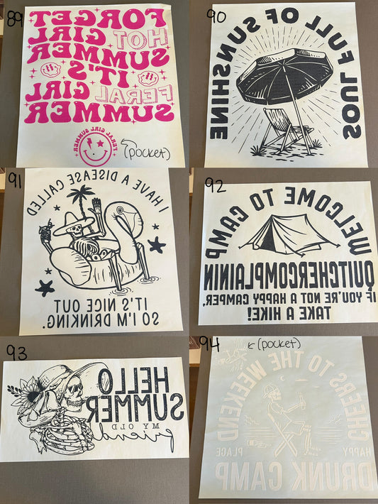 Create Your Own T-shirt - Single Color Prints Summer