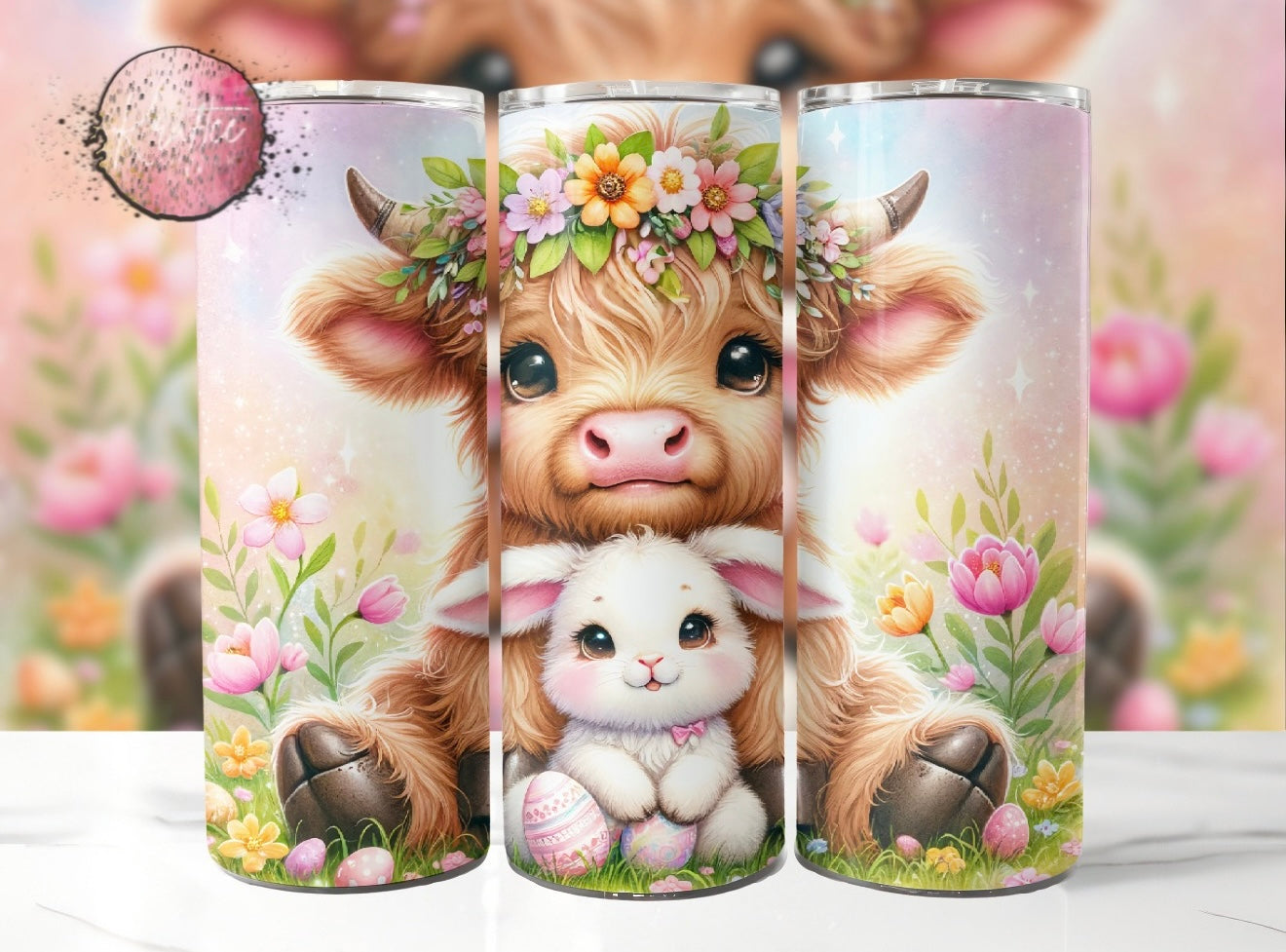 Easter Cow 20oz Skinny Tumbler