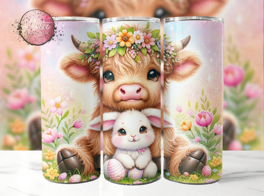 Easter Cow 20oz Skinny Tumbler