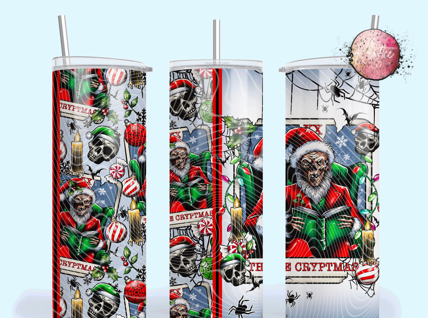 The Cryptmas 20oz Skinny Tumbler