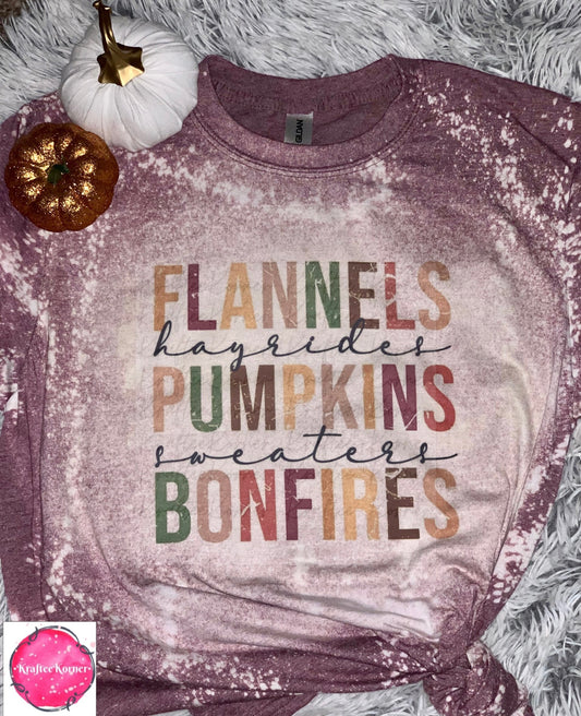Fall Things Bleached Unisex T-shirt