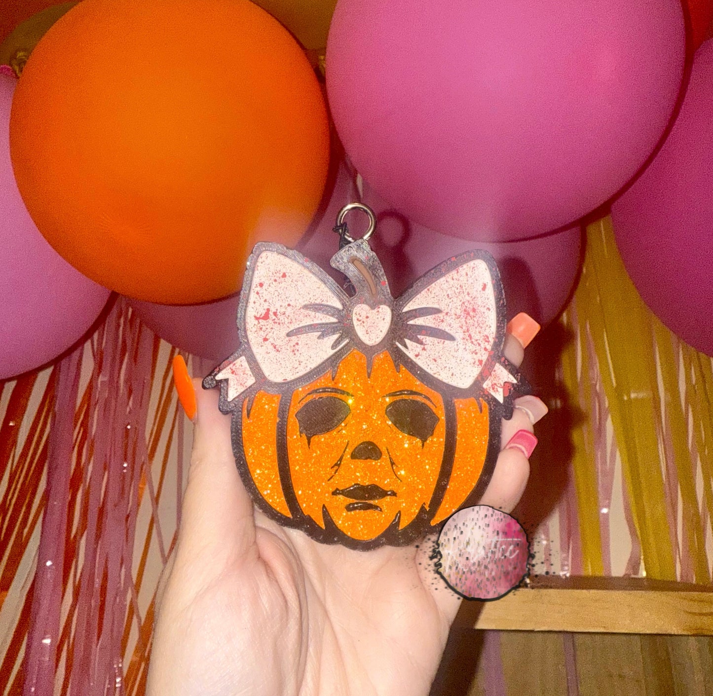 Mikey Bow Pumpkin Car Freshie