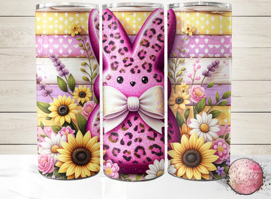 Pink Cheetah Peep 20oz Skinny Tumbler