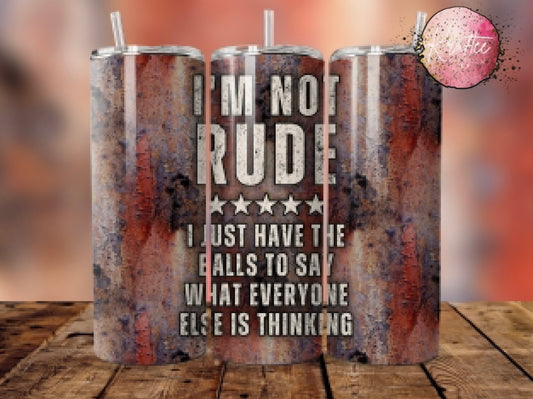 Not Rude 20oz Skinny Tumbler