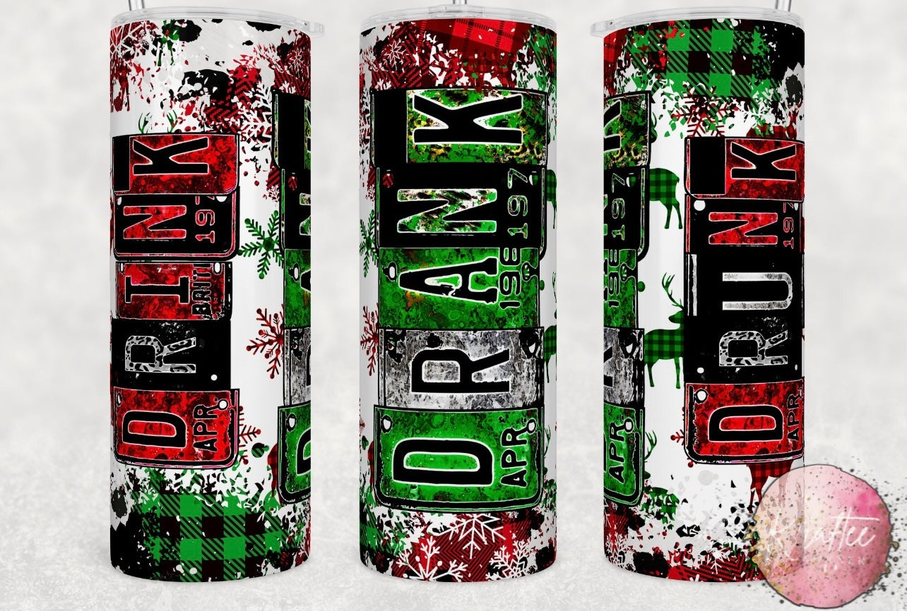 Drink Drank Drunk 20oz Skinny Tumbler