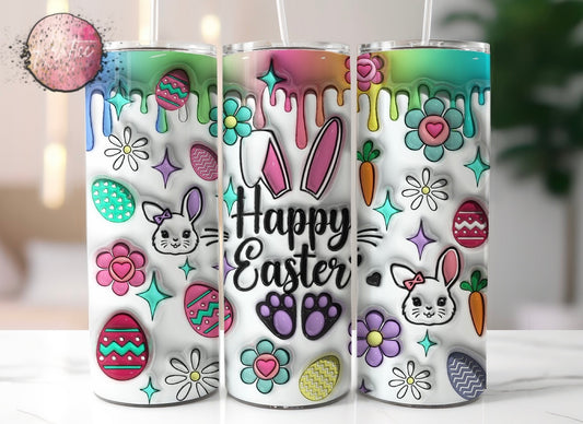 Happy Easter Drip 20oz Skinny Tumbler