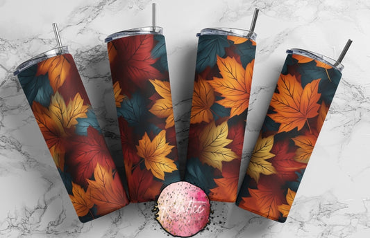 Fall Leaves 20oz Skinny Tumbler
