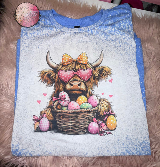 Easter Cow Bleached T-shirt