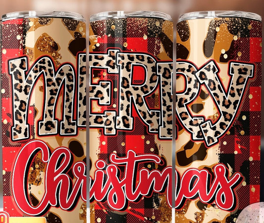 Merry Christmas 20oz Skinny Tumbler