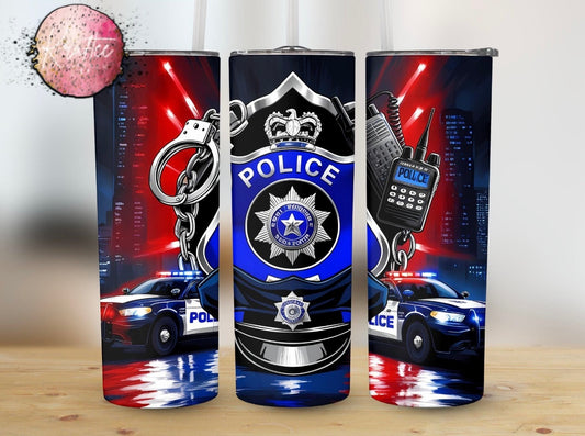 Police 20oz Skinny Tumbler