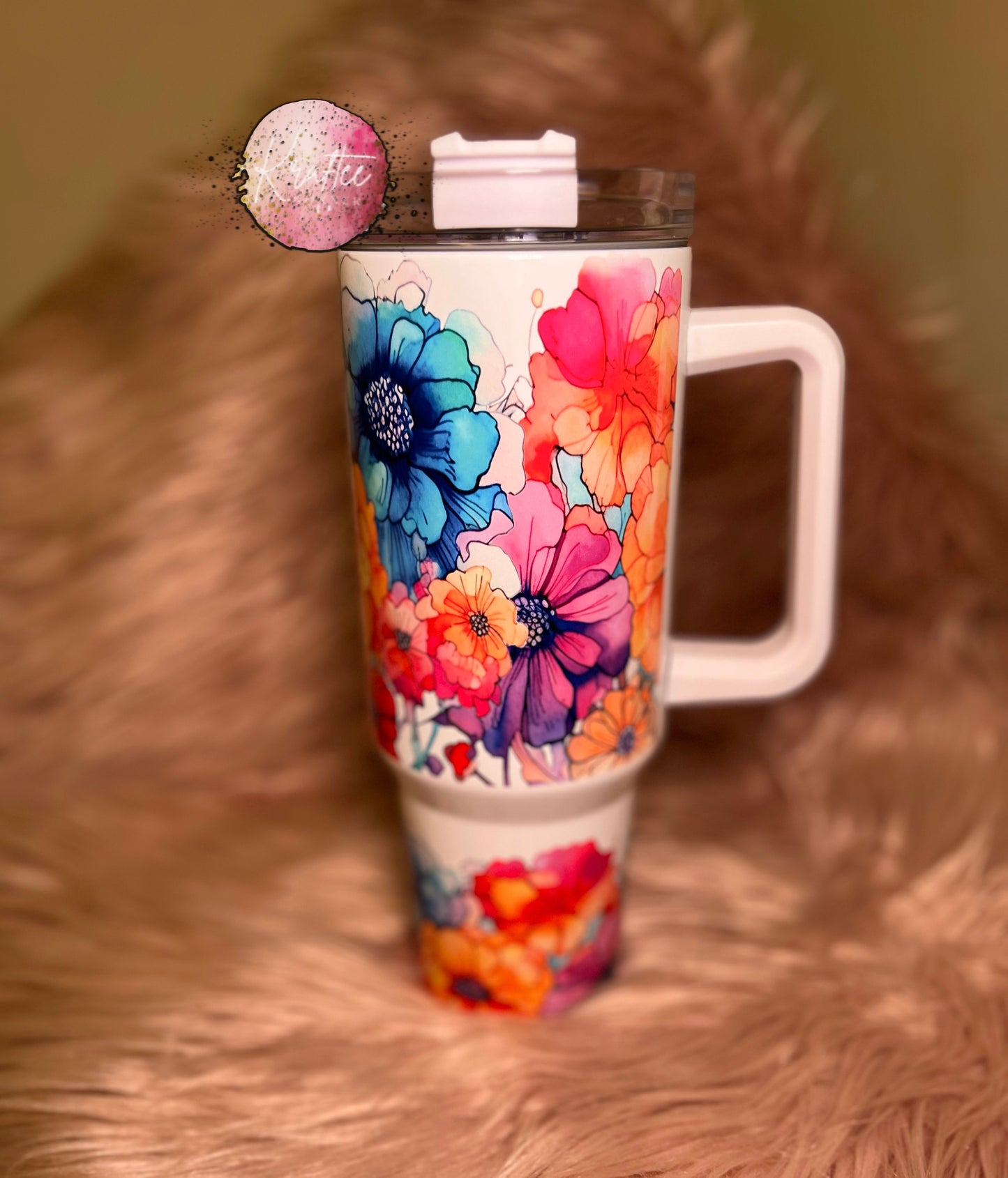 Watercolor Floral 40oz Tumbler