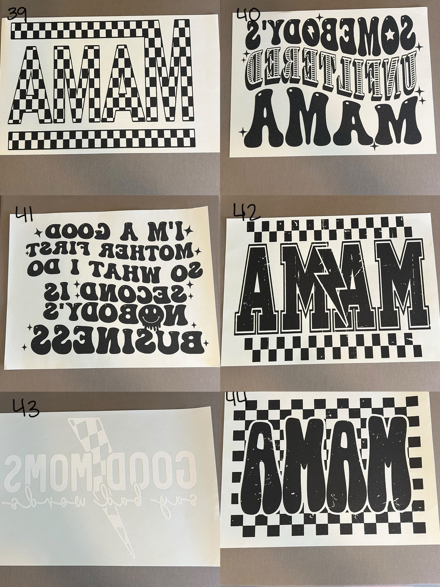 Create Your Own T-shirt - Single Color Prints Mom / Dad / Sports