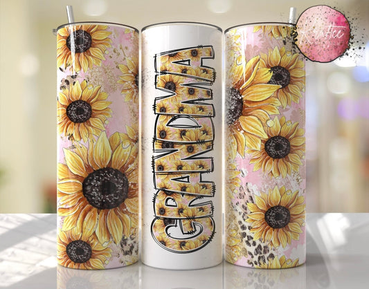 Grandma Sunflowers 20oz Skinny Tumbler