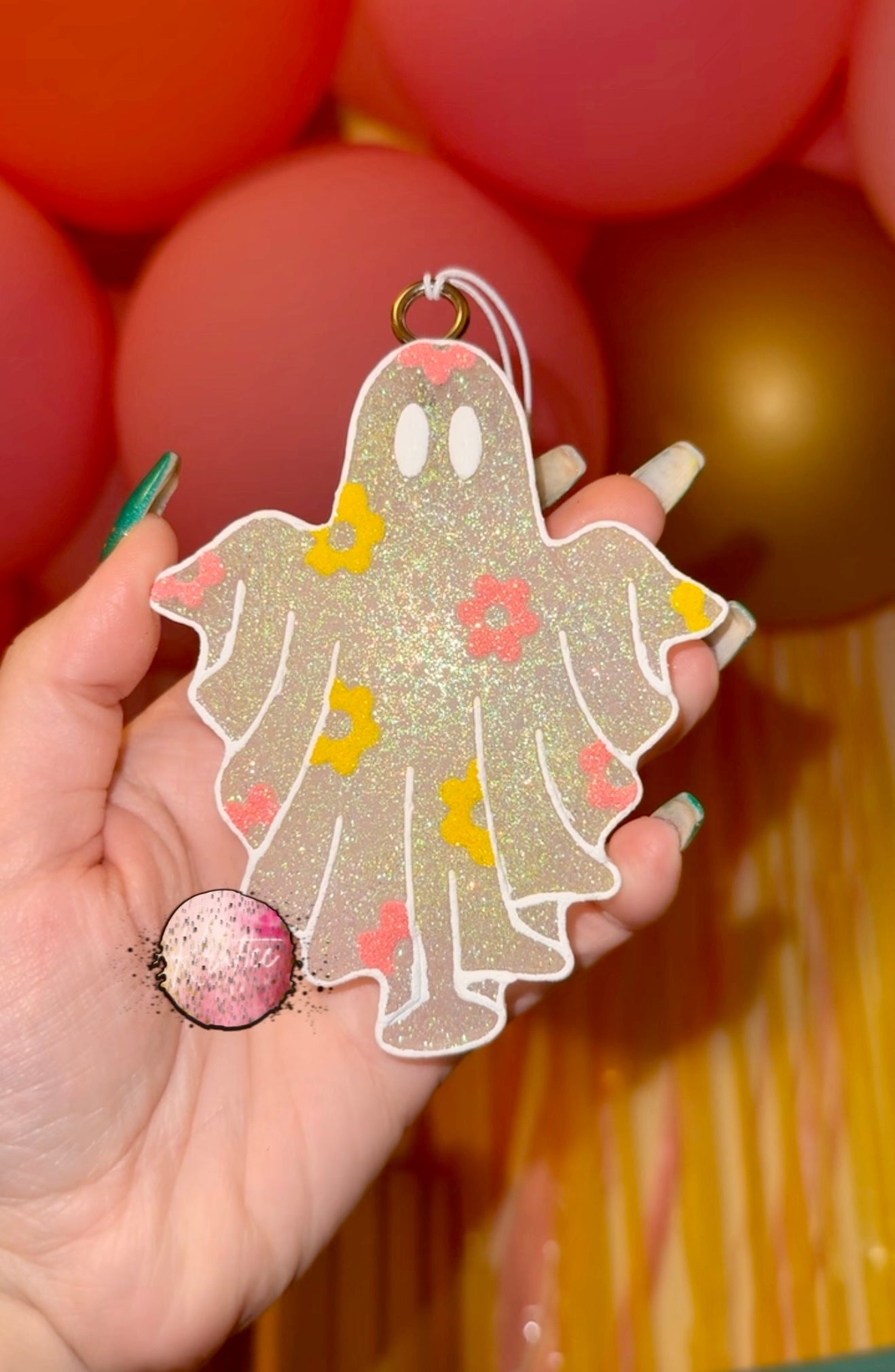 Floral Ghost Car Freshie