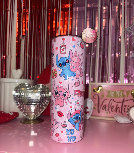 Valentine Stitch 20oz Skinny Tumbler