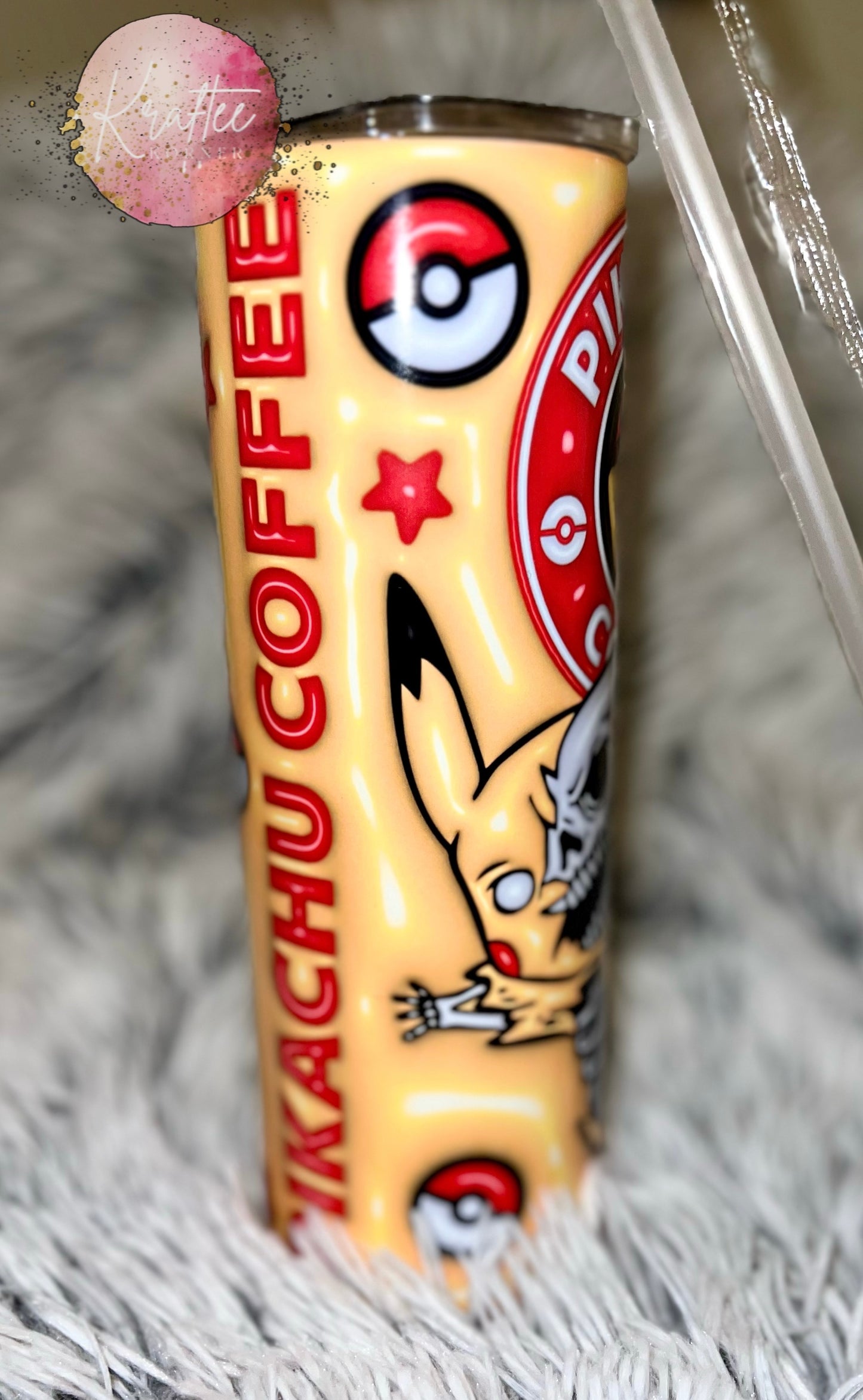Pikachu Coffee 20oz Skinny Tumbler