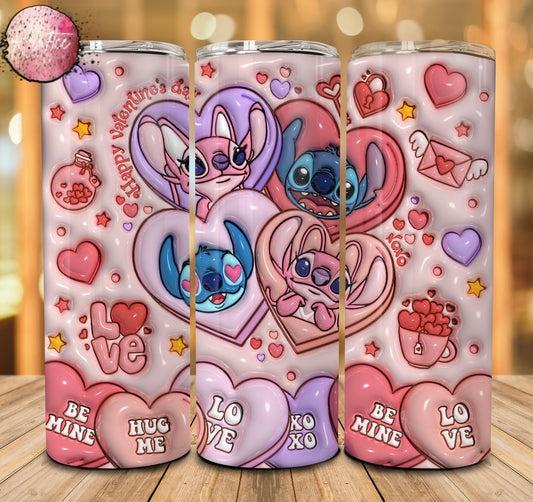Valentine Stitch 20oz Skinny Tumbler