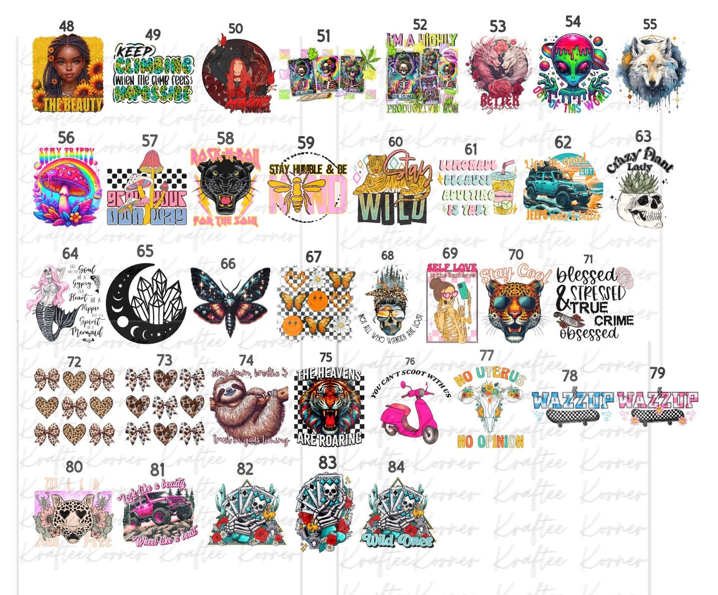 Create Your Own T-shirt - Misc. Sublimation Designs