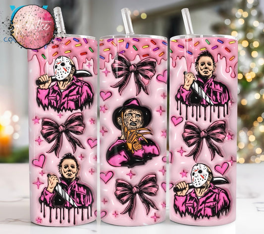 Pink Horror 20oz Skinny Tumbler