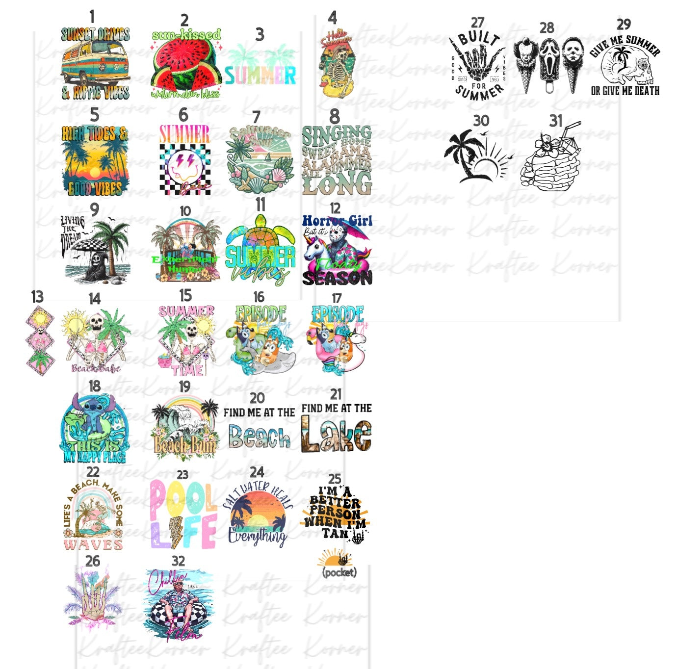 Create Your Own T-shirt - Summer Sublimation Designs