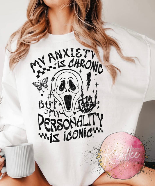 Chronic Anxiety Adult Unisex Crewneck Sweatshirt