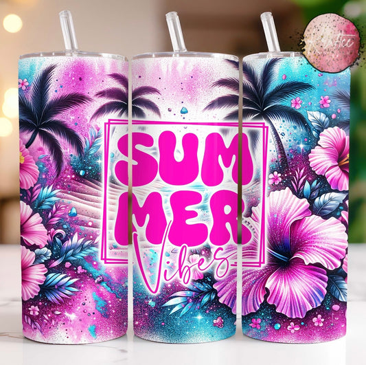 Summer Vibes 20oz Skinny Tumbler