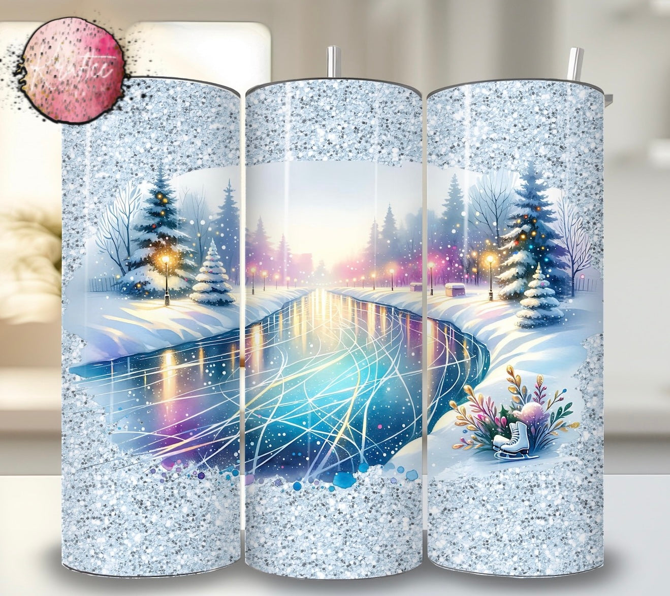 Ice Rink 20oz Skinny Tumbler