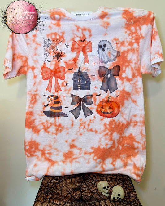 Halloween Bows Bleached Unisex T-shirt