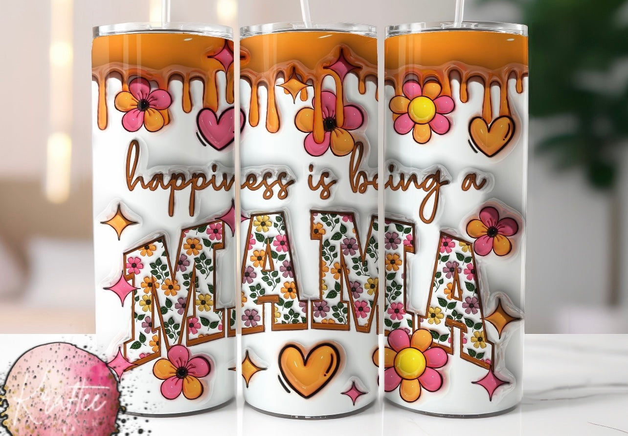 Happiness Is Being A Mama 20oz Skinny Tumbler