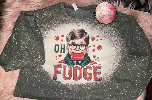 Oh Fudge Bleached Unisex Crewneck Sweatshirt