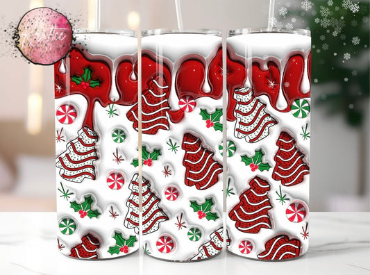 Christmas Tree Cakes 20oz Skinny Tumbler