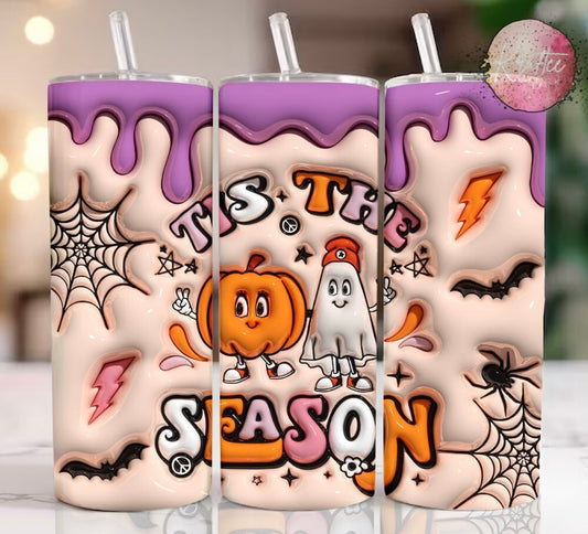 Tis the Season Pumpkin Ghost 20oz Skinny Tumbler