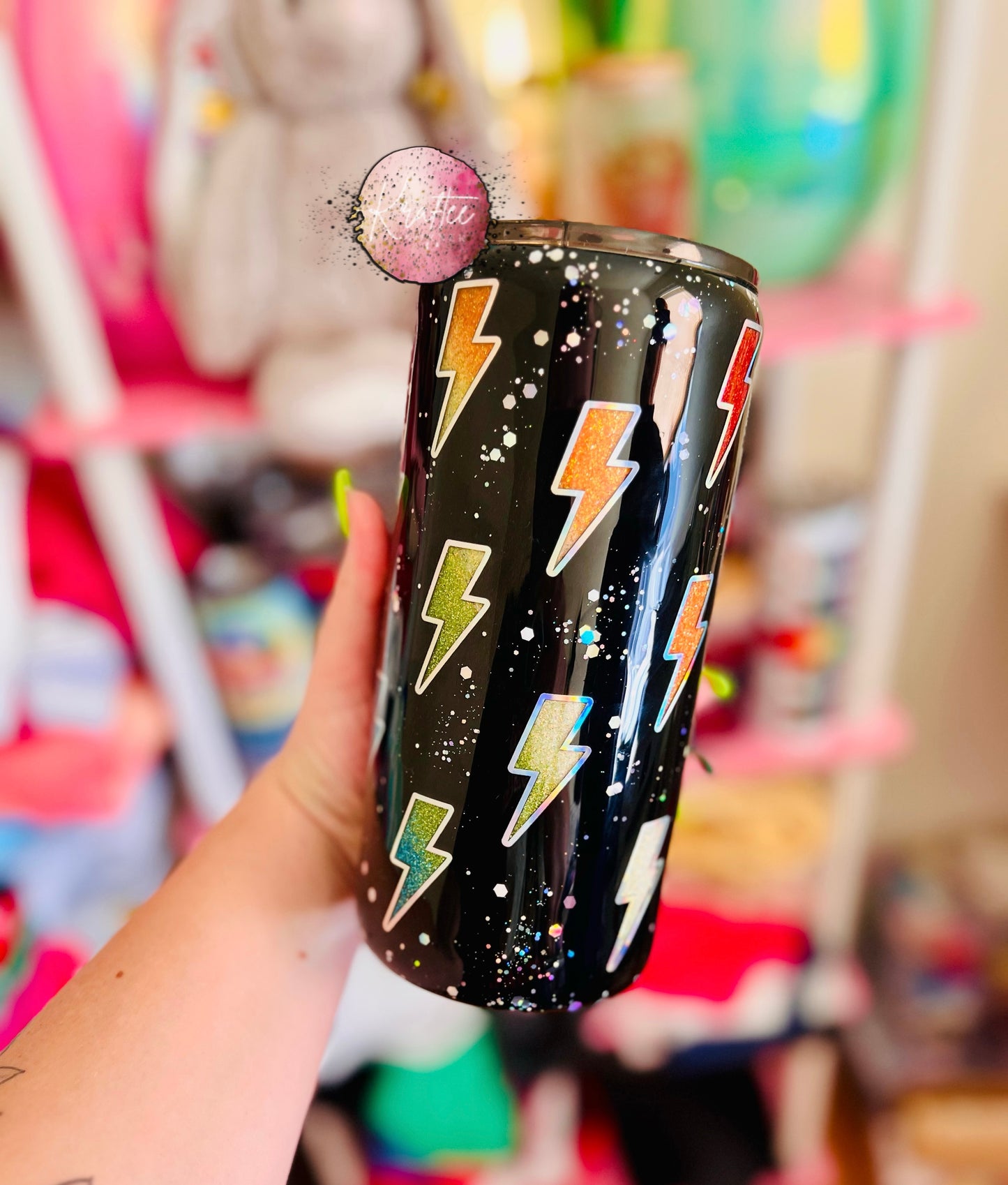 Lightning Bolt 22oz Fatty Epoxy Tumbler