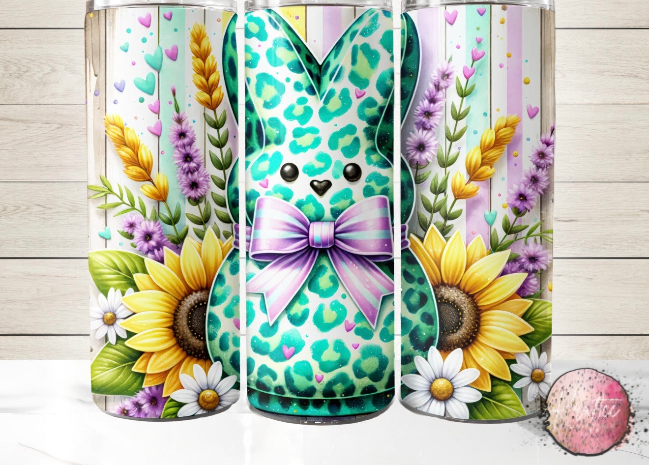 Teal Cheetah Peep 20oz Skinny Tumbler