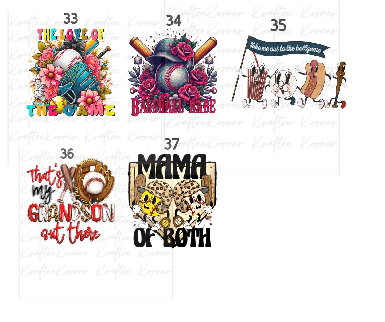 Create Your Own T-shirt - Baseball Sublimation Designs