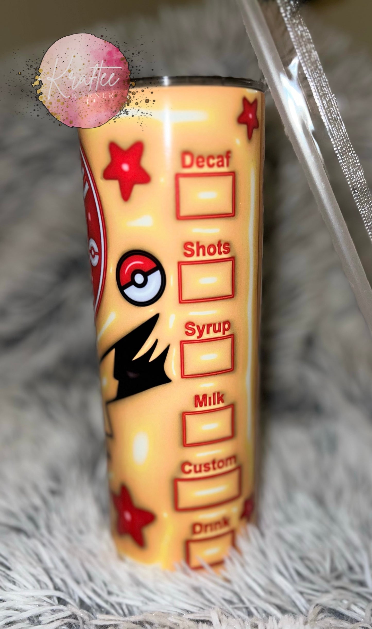 Pikachu Coffee 20oz Skinny Tumbler